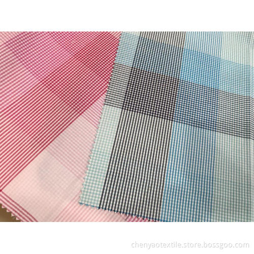 T/C(48%Cotton52%Polyester) Woven Yarn-dyed Plaid Fabric